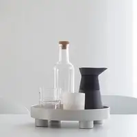 Cutelife Ins Nordic Plastic Round Storage Tray Tableware White Ring Tray Decorative Jewelry Desktop Wedding Kitchen Serving Tray 2