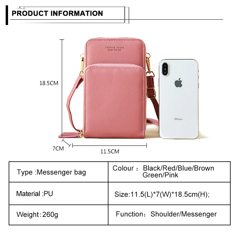 Роскошная женская сумка через плечо, Модный женский кошелек, трехслойная сумка через плечо на молнии с клапаном для женщин, сумка через плечо для телефона