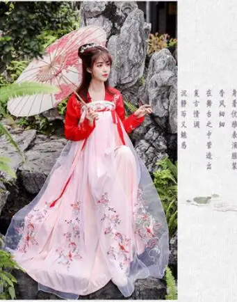 Hanfu древний китайский костюм платье Koi традиционная китайская одежда для женщин