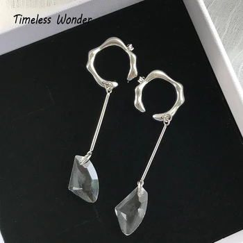 

Timeless Wonder Crystal Geo Clip Earrings Earcuff Women Jewelry Fancy Punk Gothic Non Pierced Ins Top Trendy Unique Kpop 3571