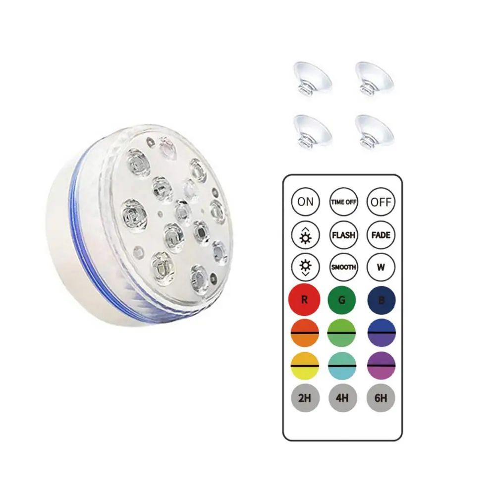 IP68 Waterproof LED Swimming Pool Submersible Light Remote Control Multi Color Underwater Night Lamp Outdoor Garden Decoration underwater lights for fountains Underwater Lights