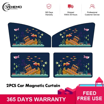 

1Pair Cartoon Cute Universal Car Magnetic Sun Side Shade Cover UV Protect Curtain Side Window Sunshade Cover For Baby Kids