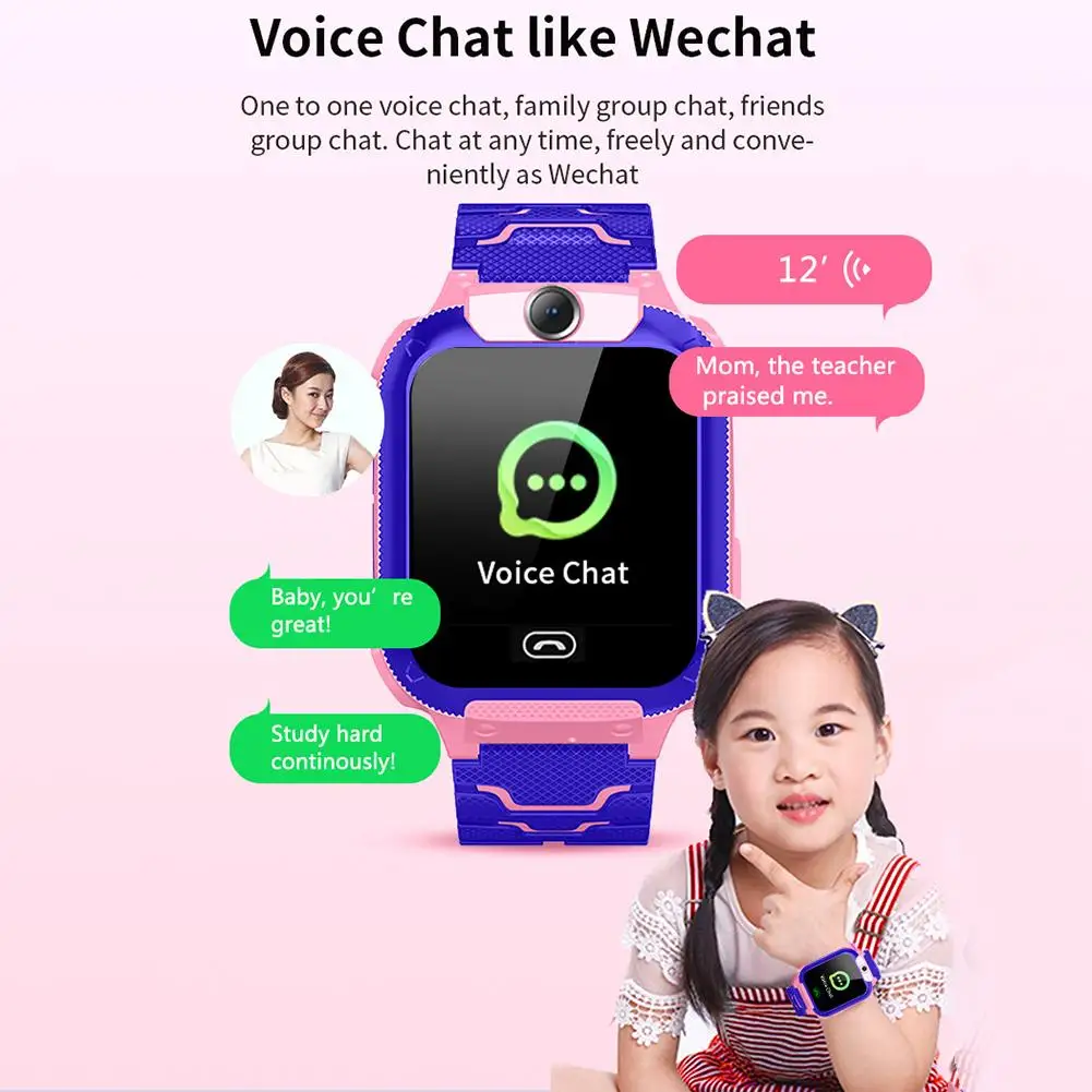 Q12B Детские Смарт-часы телефон водонепроницаемый LBS Smartwatch дети позиционирование вызов 2G SIM карта удаленный локатор часы для мальчиков и девочек
