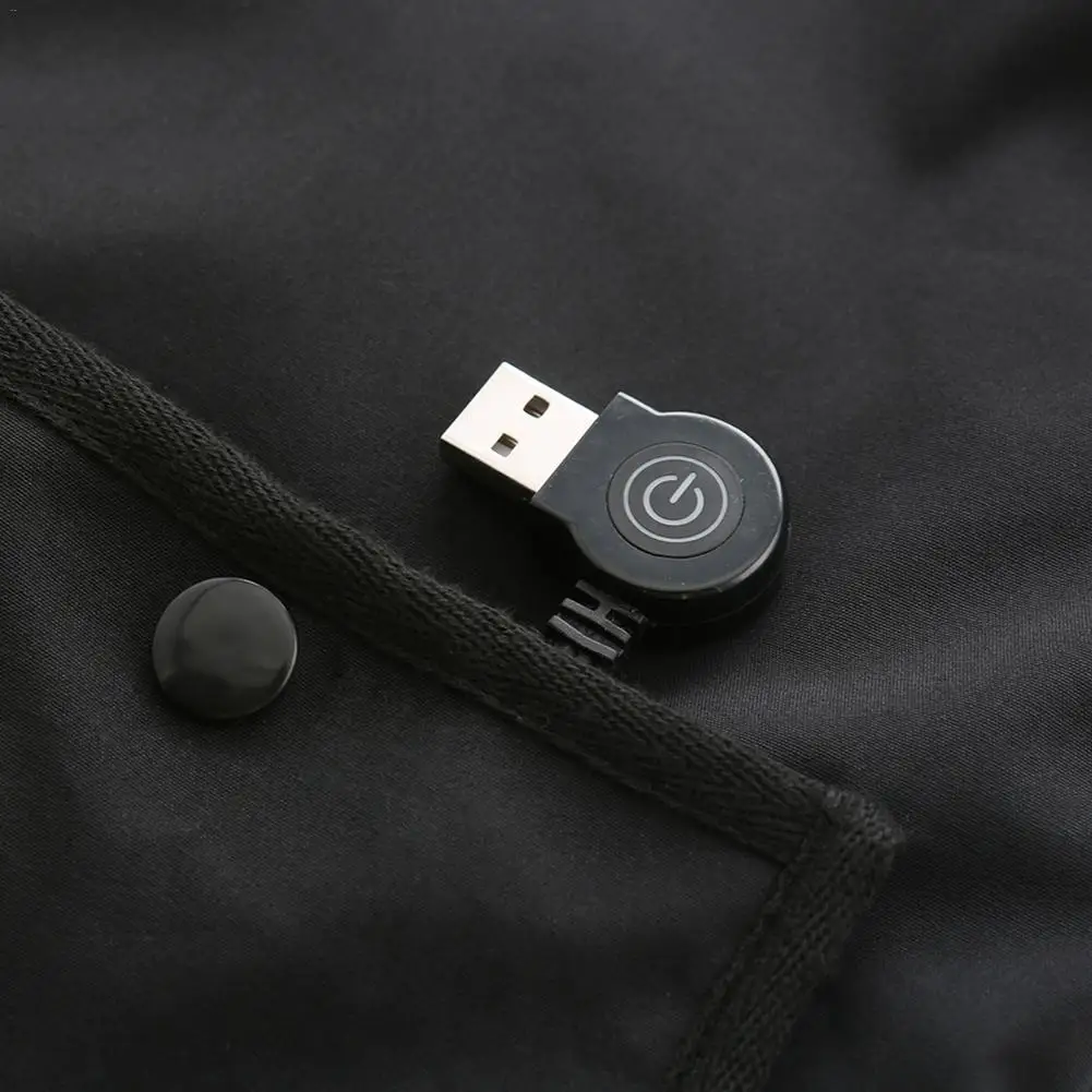 Зимний теплый жилет с подогревом с питанием от USB, легкий жилет с электрическим подогревом, куртка с контролем температуры для походов на открытом воздухе
