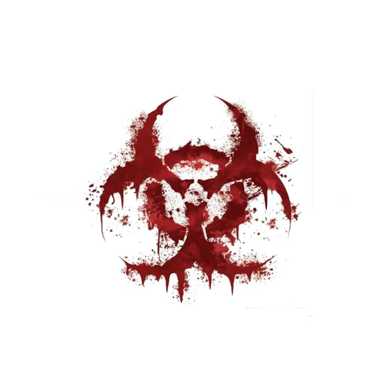 

Creative Fine Sticker Rear Windshield Window WHITE BLOODY BIOHAZARD Personality Car Reflective Motorcycle Parts KK 13*13cm