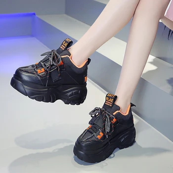 

Women Platform Sneakers Winter Keep Warm Lace-up Shoes Fashion High Top Casual Shoes Thick Sole Sneakers Woman Deportivas Mujer