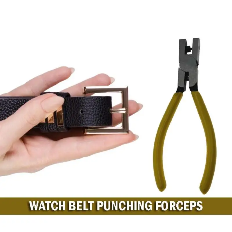 Универсальный ручной кожаный ремешок для часов, ремень, инструмент для перфорации, плоскогубцы