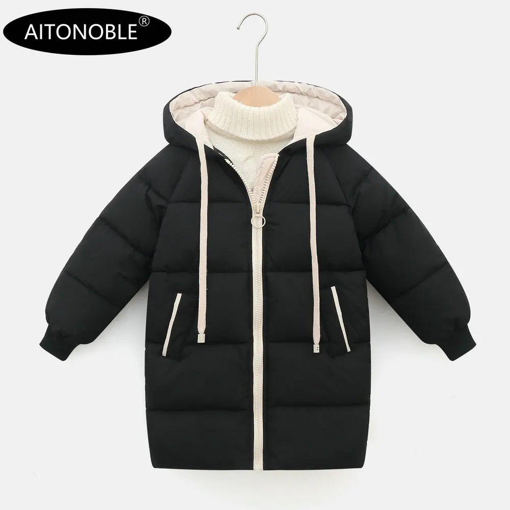 NEW ARRIVAL Aitonoble New Kids Down Jacket Parkas Children Down Coats and Parkas Coat with Guitar Bag