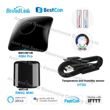 Broadlink RM4 Pro Rm4C Mini Universal Intelligent Remote Controller Smart Home HTS2 Temperature Humidity sensor For iOS Android