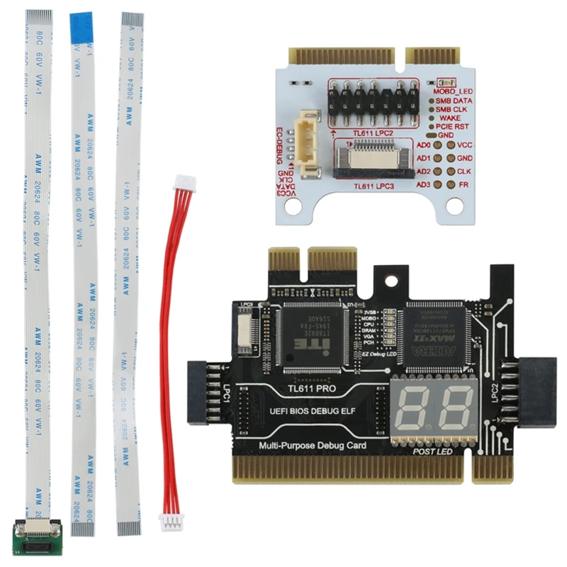 elegiant cable tester Multifunction LPC-DEBUG Card PCI PCI-E LPC Motherboard Diagnostic Test LPC-Debug Post Card Diagnostic Test Kit cable tester tracer