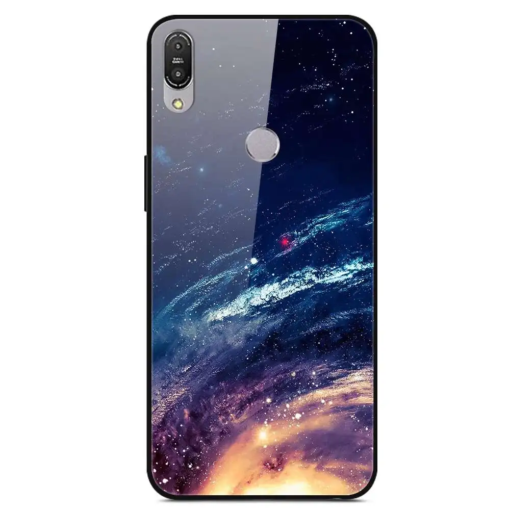 Ударопрочный чехол из закаленного стекла для Asus Zenfone Max Pro M1 ZB601KL ZB602KL с принтом чехол-крышка с узорами бампер для ASUS ZB601KL