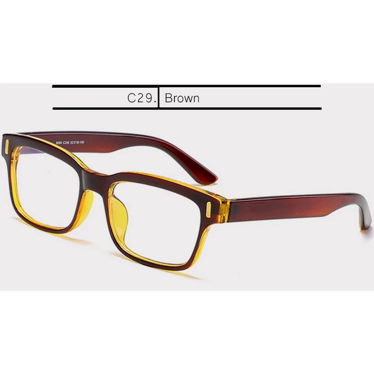 IVSTA, без логотипа V, игровые очки, синий светильник, блокирующие очки для компьютера, поляризованные солнцезащитные очки для мужчин и женщин, квадратные, прямоугольные - Цвет оправы: Brown-Clear