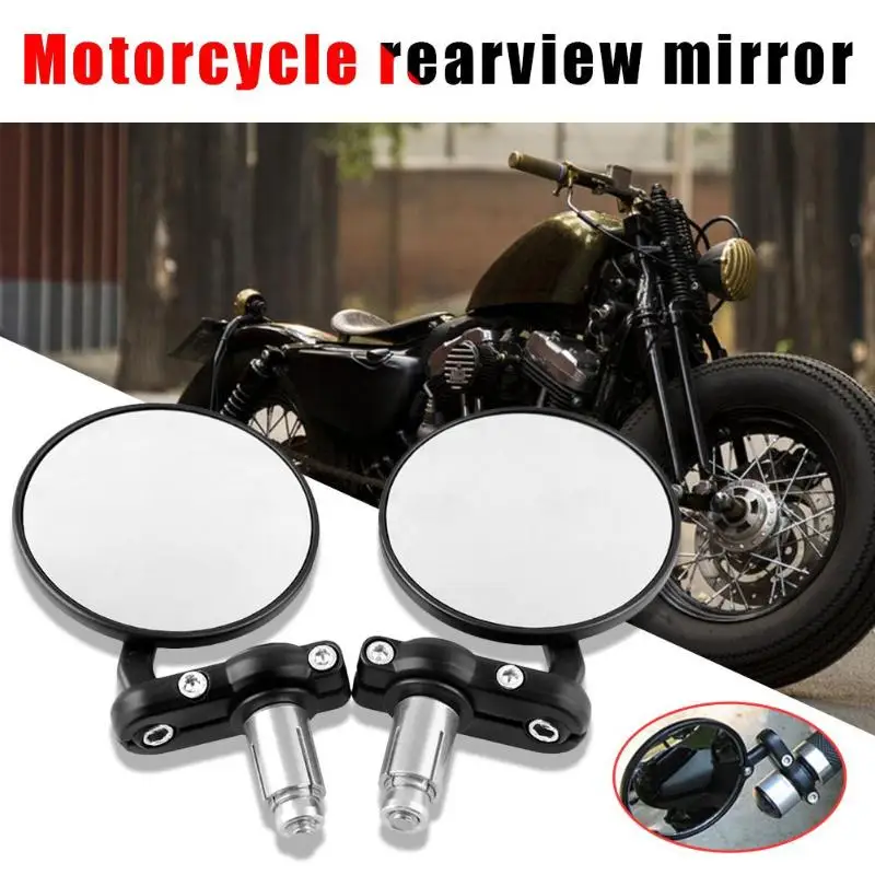 Горячая зеркал для мотоциклов классические нежные 2x7/8 круглые зеркала для мотоциклов алюминиевые 22 мм Ручки Бар Конец Зеркала заднего вида
