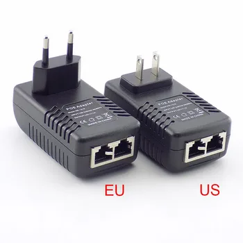 

12V 1A POE Injector Wall Plug POE Switch Power Supply Adapter Wireless Ethernet Adapter For IP Camera CCTV US/EU Plug J17