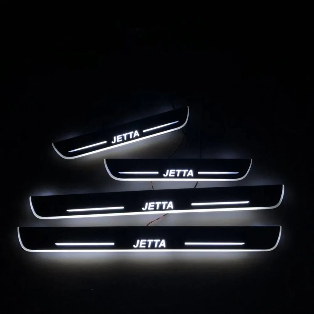 RQXR светодиодные накладки на пороги для Volkswagen Jetta плоские накладки фиксированный светильник, 4 шт