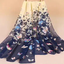 2020 Hot Thin Ladies Chiffon Scarves Wholesale New Printing Is Prevented Bask In Women's Small Towel Xq04 Long
