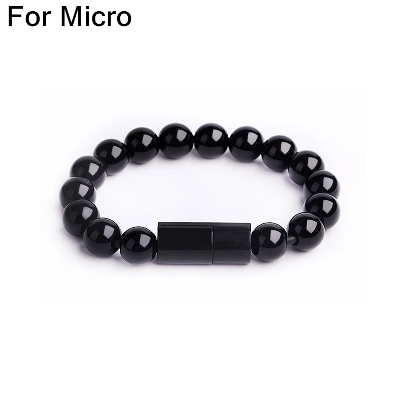 Открытый Портативный браслет данных зарядный кабель синхронизации Micro usb type C зарядное устройство и кабель мобильного телефона для Xiaomi Samsang - Цвет: black for micro