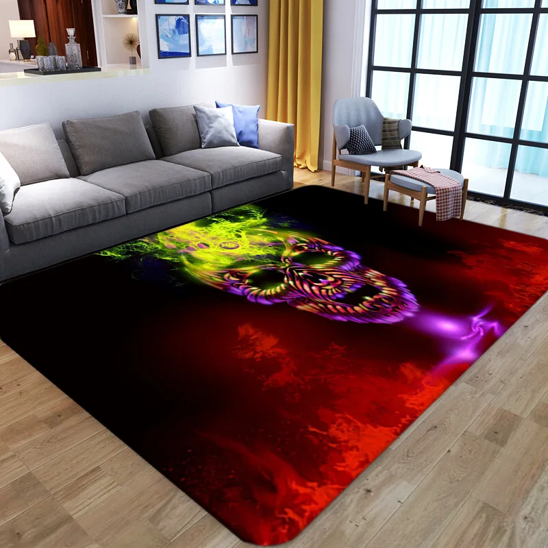 3D Абстрактный Коврик с изображением черепа, гостиная, спальня, большие размеры, коврики, обеденный детский коврик для комнаты, кухонный зал, напольный коврик для прихожей, tapete, дом - Цвет: 8