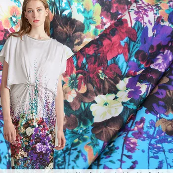 

140cm wide silk stretch satin fabric meter 19 mm printed silk fabric satin soft dress shirt fabric wholesale silk cloth