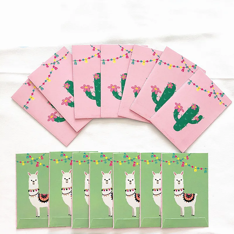  Alpaca Party Theme Paper Bag Birthday Party Candy Bag Cutlery Spoon Bag Llama Birthday Party Decorations Favor HW89 (5)