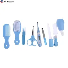 Kit de brosses de toilettage pour nouveau né, soins de santé, thermomètre, cheveux, bébé, enfants, E06F, 10 pièces/ensemble 