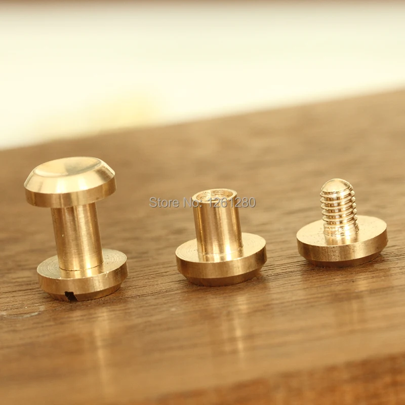 

Concave wallet bag Chicago brass belt screw Rivet diy nail handmade fastener garmnet hardware leather craft part