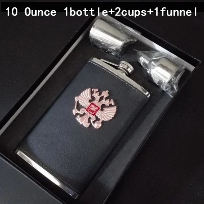 10oz-HeiPiTP-STY 6-10 унций Портативный Роскошный резная плоская фляжка набор карманная из нержавеющей стали мини-бутылка виски горшок емкости для алкогольных напитков для поилки мужские подарки - Цвет: 10oz-HeiPiTP-STY