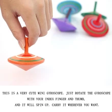 1 шт. Горячая Деревянный Цветной палец вращающийся гироскоп взрыв подарок игрушки Дети несколько цветов случайный