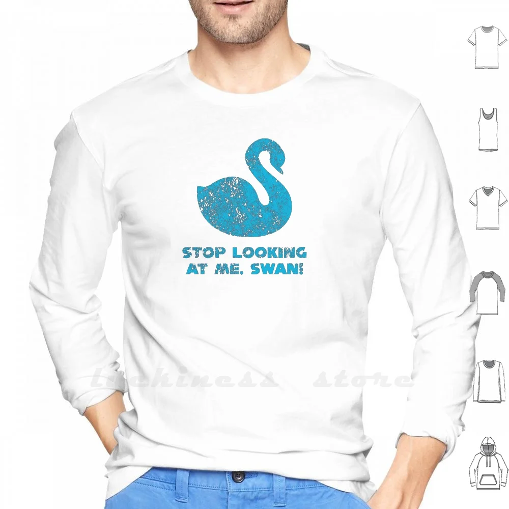 Non Mi Guardare Più, Cigno! Felpa Con Cappuccio Manica Lunga Billy Madison Happy Gilmore Adam Sandler Film Divertenti Citazioni Di Cigno Anni '90