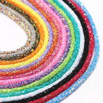 

Glitter Sequins Rope 6mm Soft Tube Rope String for Clothing Shoes Accessories DIY Crafts Jewelry Party Bracelet Making Material