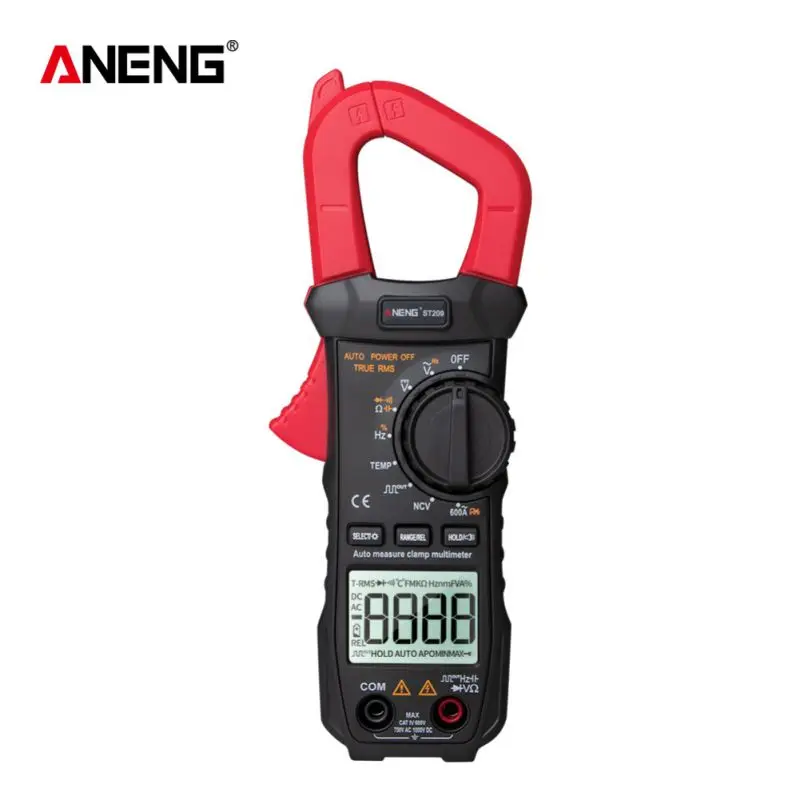 Вольтметр AC DC мультиметр Цифровой мультиметр клещи ANENG ST209 6000 шарик True RMS Amp DC/AC400v Авто Диапазон - Комплект: as picture