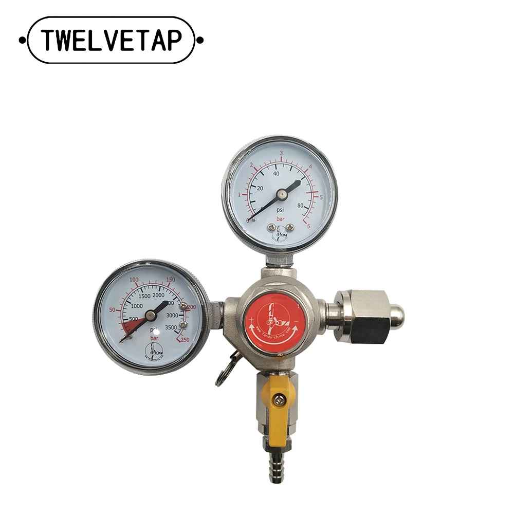 CO2 Regulator Beer Pressure Reducer homebrew Regulator Dual Gauge Draft