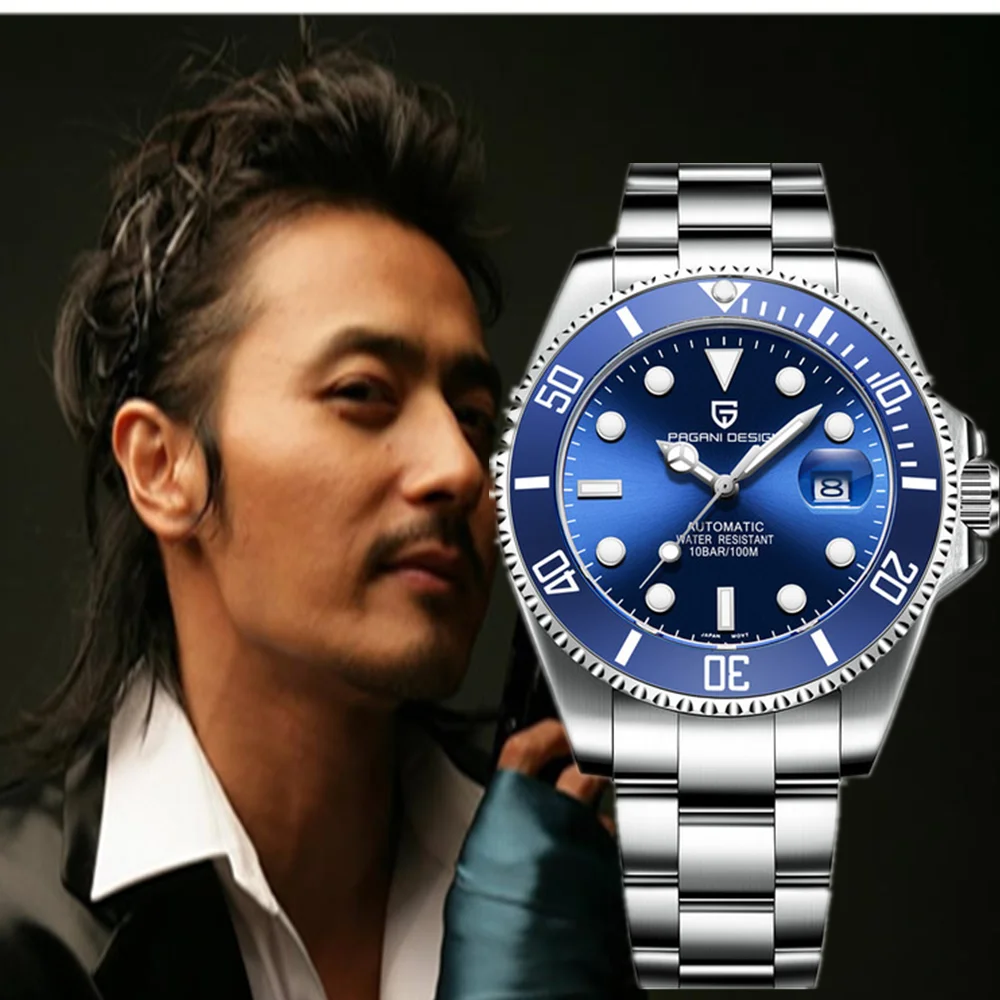 PAGANI Дизайн Роскошные мужские часы бизнес спортивные водонепроницаемые автоматические механические сапфировые NH35A наручные часы Relogio Masculino