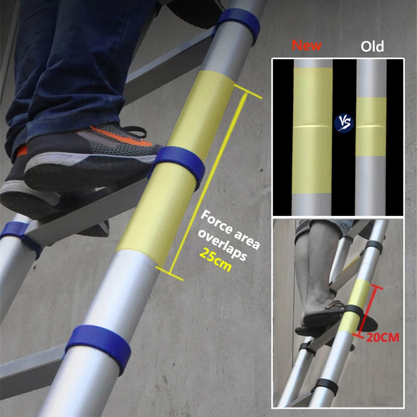 Échelle à chevrons en alliage, échelle télescopique domestique portable, 11 + 11 marches, haute qualité, UNIS issement, 3.25m + 3.25m, JJS511