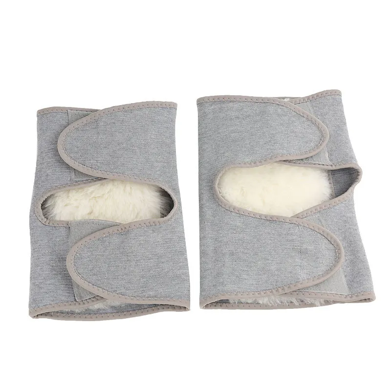 

Winter Thick Fur Knee Pads Sports Cycling Wind Wool Warm Kneelet Old Cold Legs Knee Cover