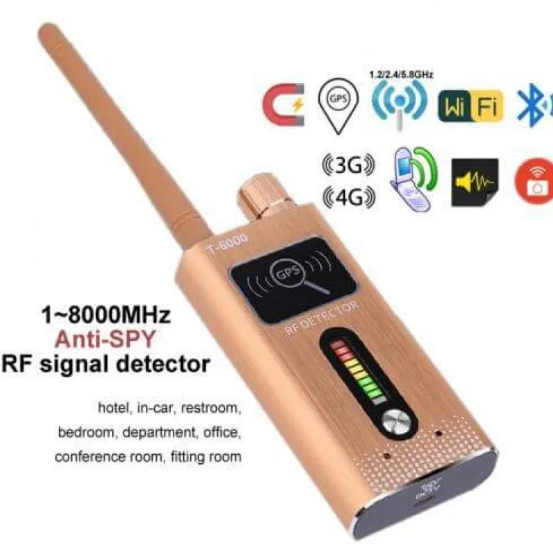 T6060 wiretap bug hidden camera detector spy camera mini camera 2G 3G 4G GSM card GPS tracker RF sound signal spy things finder T6060 wiretap bug hidden camera detector spy camera mini camera 2G 3G 4G GSM card GPS tracker RF sound signal spy things finder