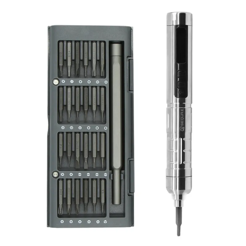US $116.58 SQES126 Intelligent Motion Control Cordless Electric Screwdriver Pocket 24 Drill Bits Set STM32 OLED 5v USB TYPEC LED Light
