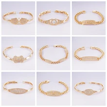 24 различных стильные Цепочки Браслеты для женщин AAA Белый Хрустальный циркониевый позолоченный Теннисный Браслет Модные ювелирные изделия подарок