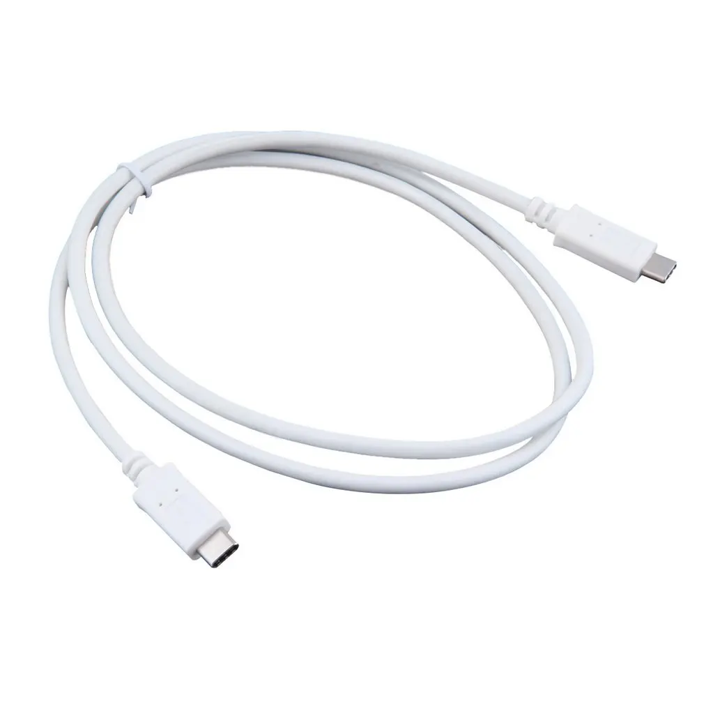 3 фута Реверсивный USB 3,1 type-C штекер-type-C Штекер кабель для передачи данных черный и белый универсальный