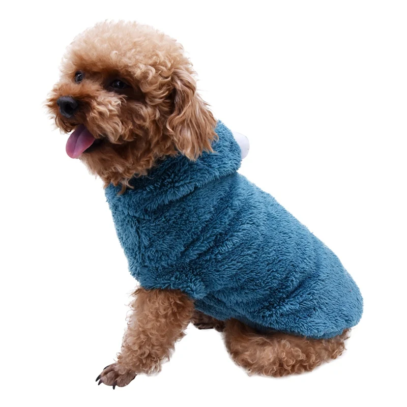 Теплая одежда для собак двустороннее утепленное бархатное пальто теплый комбинезон куртка для маленьких питомец средних размеров осень-зима XS-XXL