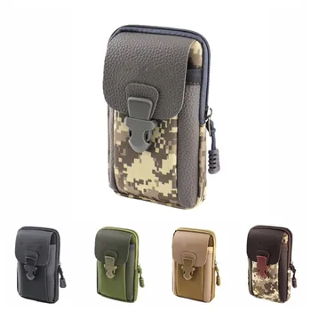 

Leather Men Tactical Waist Bag Belt Waist Pack Military EDC Waist Pack Waterproof Outdoor Travel Camping Hunting Phone Case