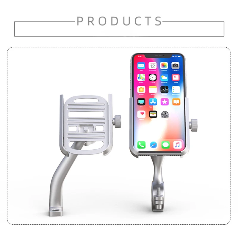 car mobile holder SMOYNG Aluminum Mountain Bike Motorcycle Phone Holder stand For Handlebar Mirror 4-6.7 inch Mobil phone Bicycle support Mount cell phone stand holder