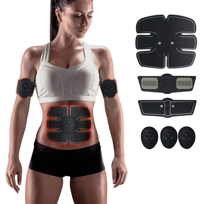 

Unisex EMS Abdominal Muscle Stimulator Trainer Electric Belt Smart Fitness Weight Loss Stickers Body Slimming