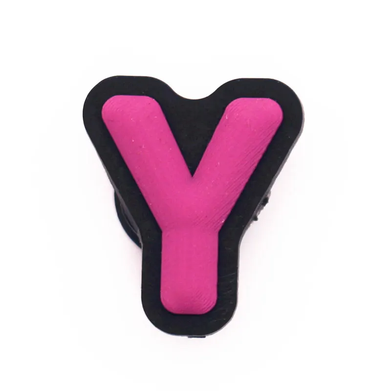 Single Sale 1Pcs Shoe Charms Decoration 26 English Letters Free Combination Shoe Accessories for croc jibz Kid's Party X-mas