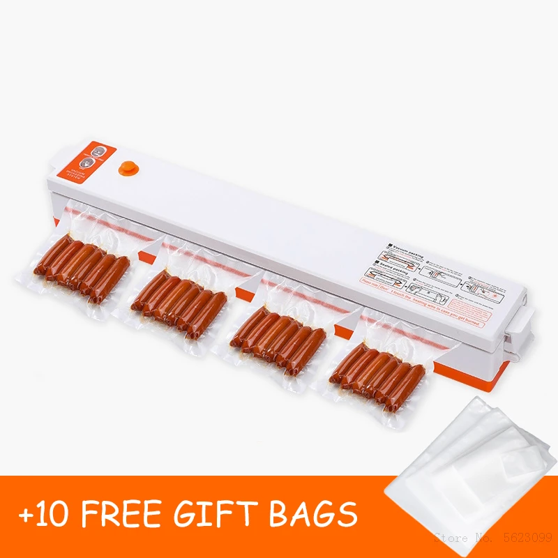 Sellador al vacío de alimentos portátil, máquina de envasado al vacío de alimentos, sellador de película para el hogar, sellador eléctrico de alimentos al vacío