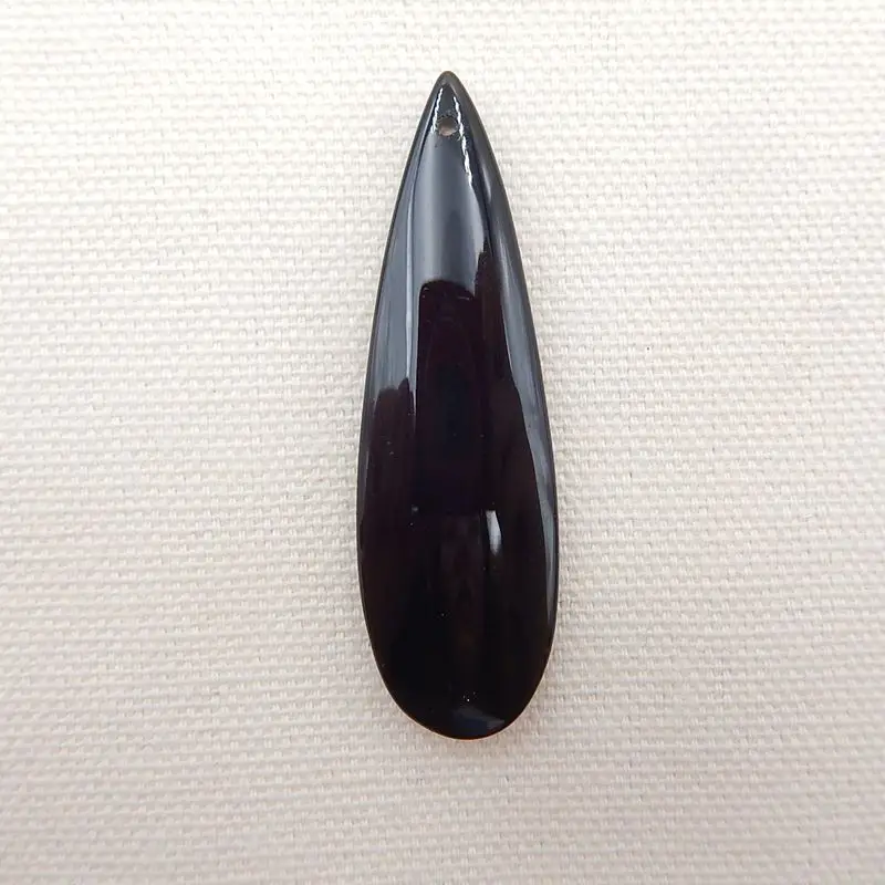 

Handmade Jewelry Obsidian Gemstone Water Drop Pendant Bead Fashion Jewelry Necklace Accessories 52x16x6mm 6g
