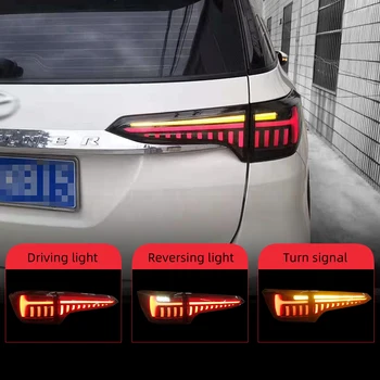 

CSCSNL 2Pcs Tail Lights for Toyota Fortuner 2016 2017 2018 2019 2020 dynamic Signal Tail Lamp LED TailLight DRL Accessories