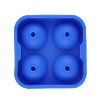

Tray Four Large Sphere Molds Whiskey Cocktails With 4 X 4.5cm Capacity Kitchen Tool Silicone Round Shape Ice Balls Maker