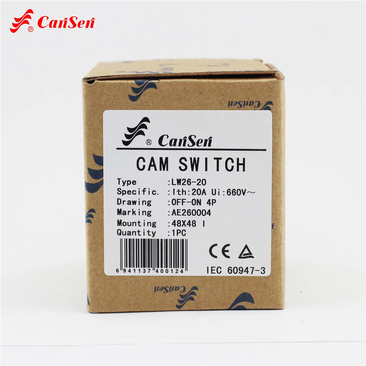 CA10 Ith 20A поворотный кулачковый переключатель CANSEN ВКЛ/ВЫКЛ 2 Позиции 4 полюса 8