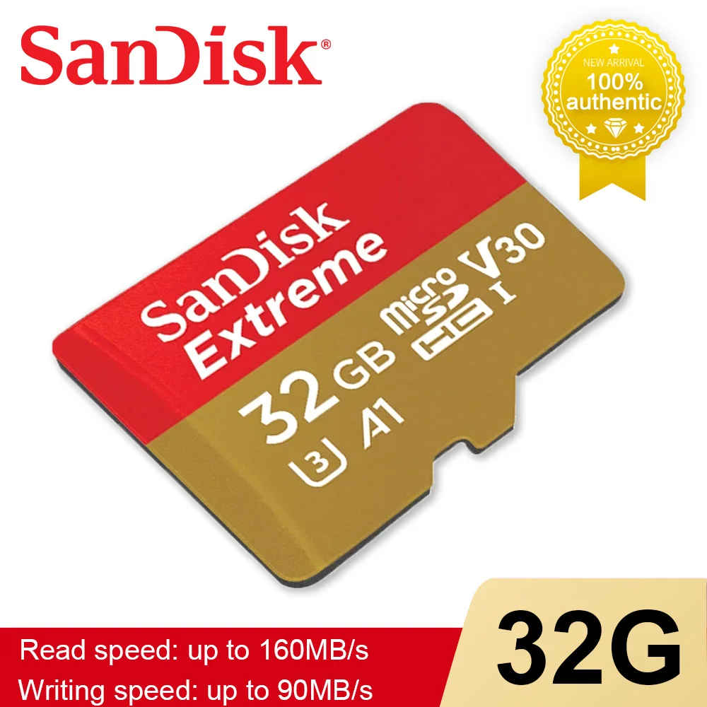 SanDisk Memory Card 128G Extreme MicroSDXC UHS-I Card 400G 512GB 256G 32GB 1T U3 V30 for Sports Camera Drone Micro SD Card biggest sd card